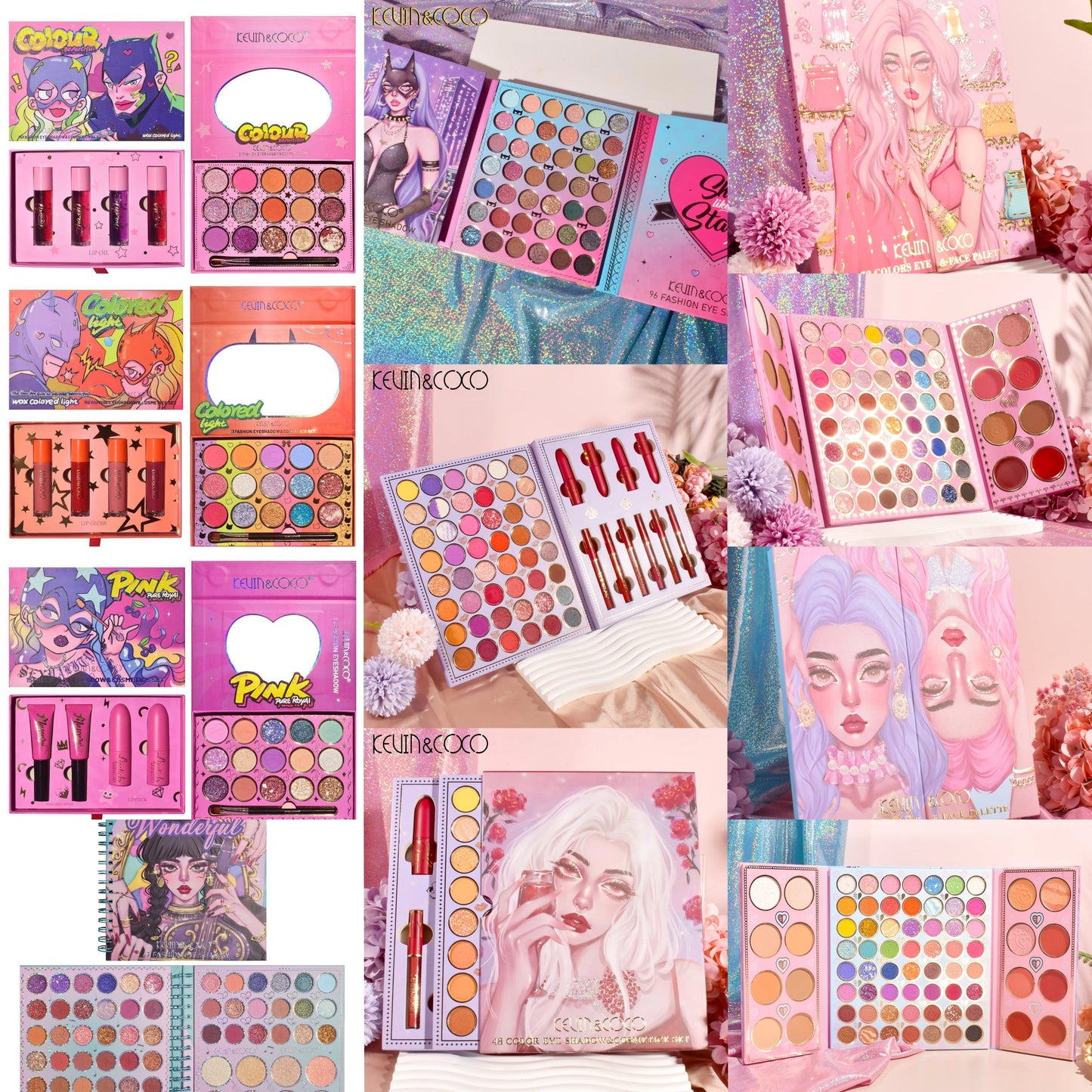 【Buy 15 Get 17】Makeup Bundle With 1 Kevin&Coco + 16 PCS Makeups/Makeup Tools/Skincare